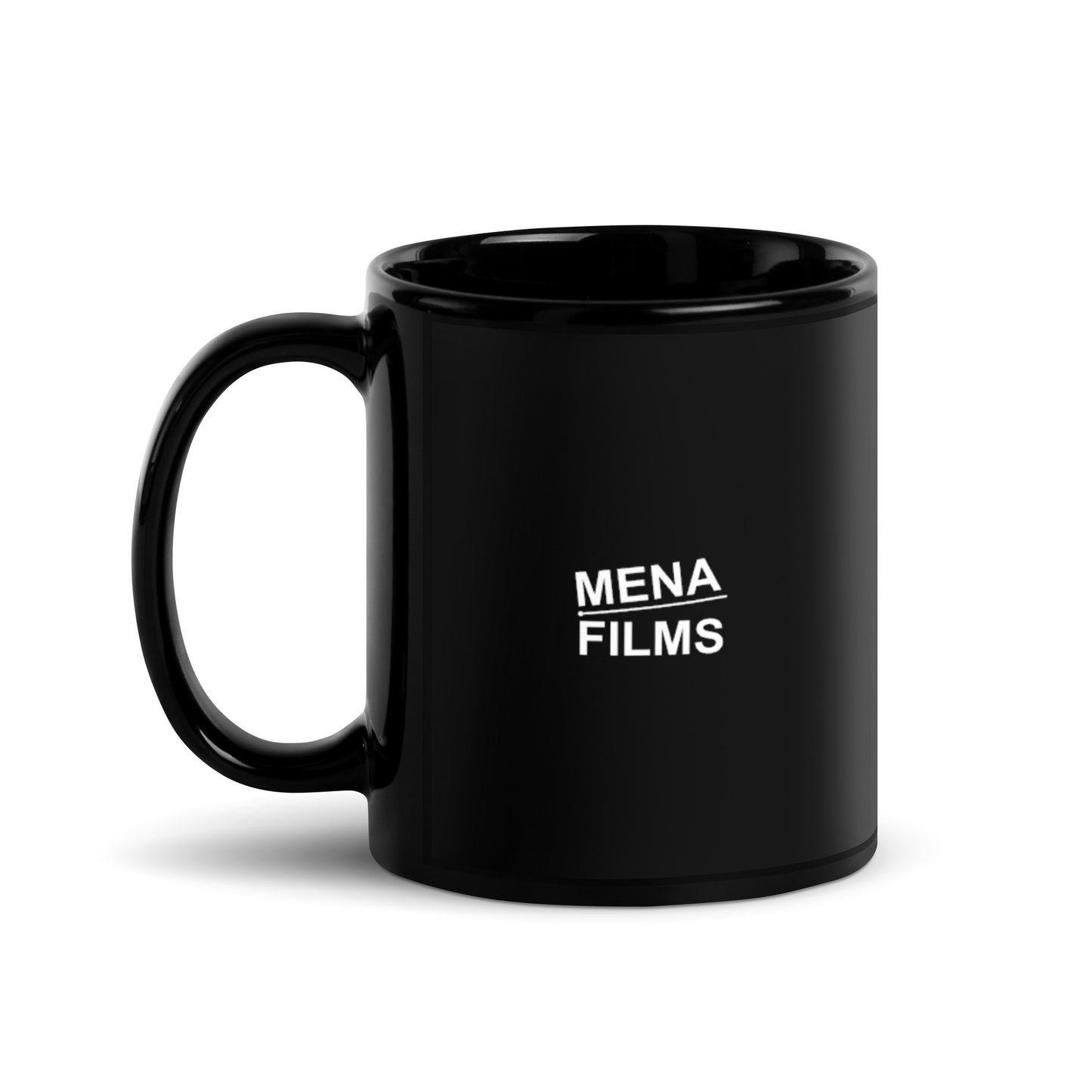 Mena FIlms Black Glossy Mug